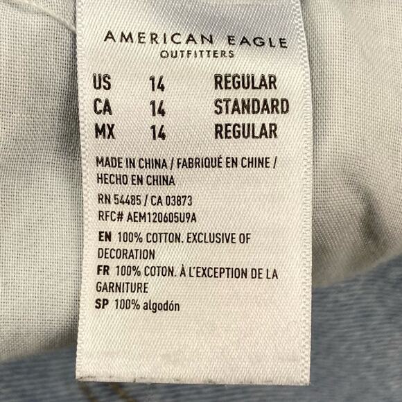 American Eagle AE Highest Rise 90's Flare Raw Hem Jean - Size: 14 Regular - Picture 12 of 14